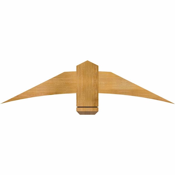 Ekena Millwork Bellingham Rough Sawn Timber Gable Bracket, Western Red Cedar, 48"W x 12"H x 2"D x 6"F, 6/12 Pitch GBW048X12X0206BEL00RWR - main